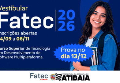 Fatec Atibaia abre inscrições para vestibular do 1º semestre de 2027