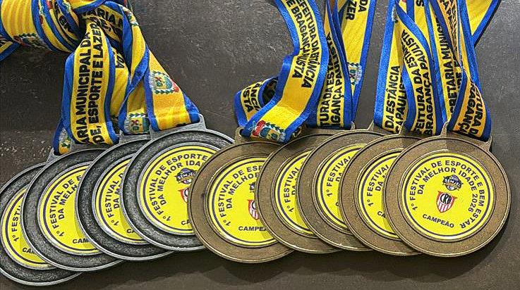 Atletas de Atibaia participam do 1º Festival de Esporte e Bem-Estar da Melhor Idade, em Bragança Paulista